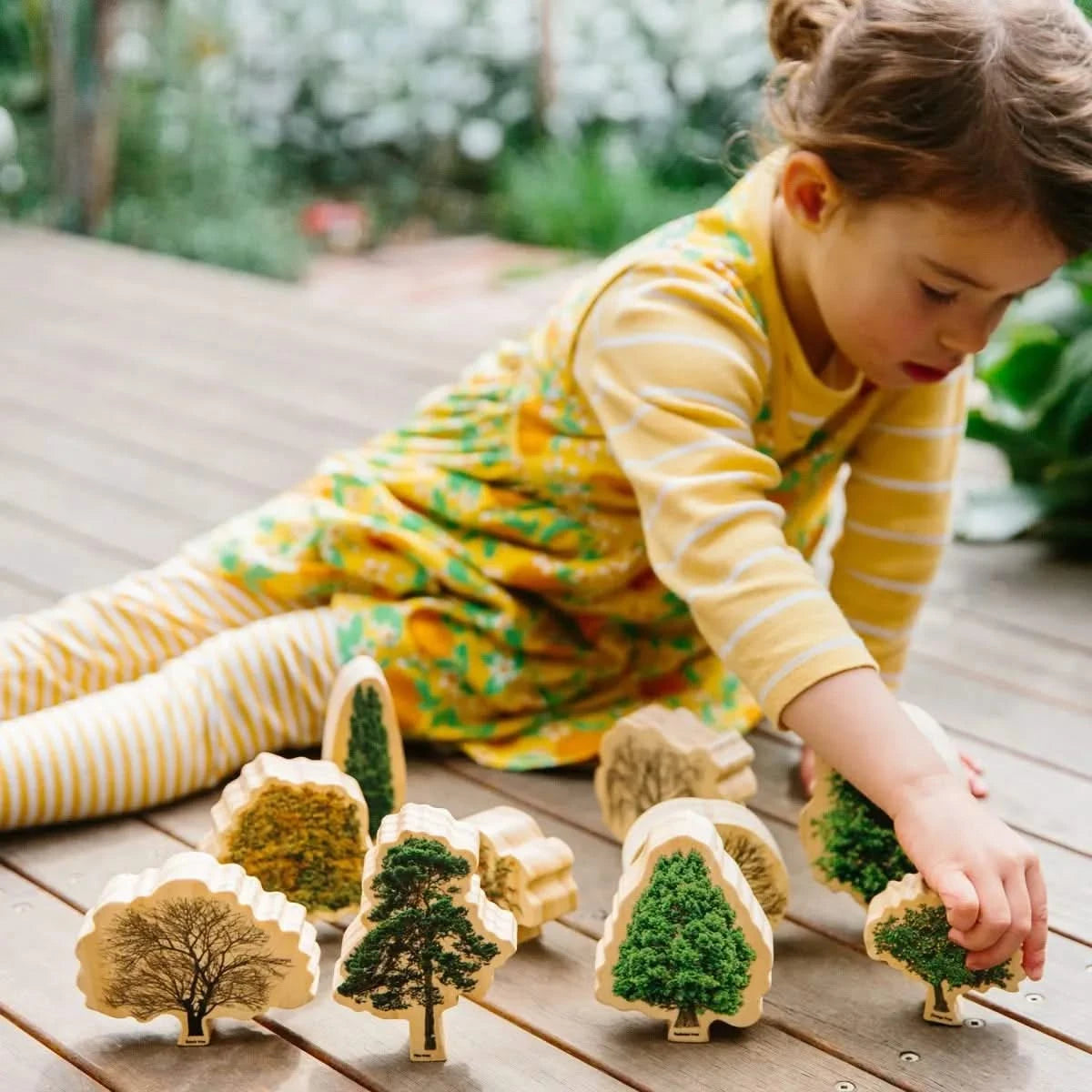 Seasons Wooden Trees Pack of 10-Seasons Wooden Trees Pack of 10