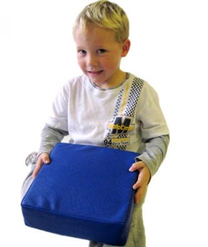 Senseez Vibrating Blue Square cushion, This colourful, lightweight, Senseez Vibrating Blue Square cushion offers soothing vibration when squeezed or sat on. Kids that have trouble sitting for meals, stories, car rides, shopping trips, school work, movies, or anything else will be comforted by the vibrations of the Senseez Vibrating Blue Square cushion. Kids that have trouble falling asleep will enjoy the relaxation of the Senseez Vibrating Blue Square cushion. The vinyl material makes it easy to keep clean 