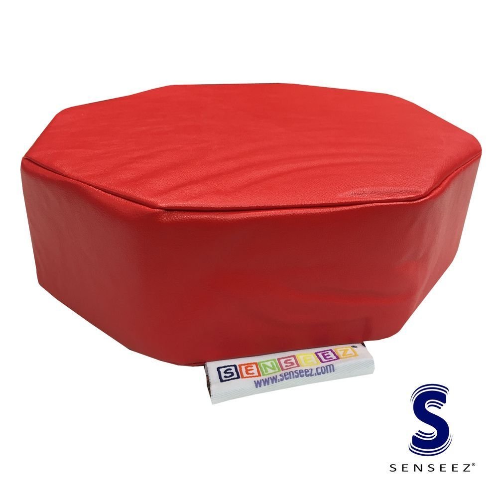 Senseez Vibrating Red Octagon Cushion, If they love to move their feet, they'll love to sit on this Senseez Vibrating Red Octagon Cushion. The Senseez Vibrating Red Octagon Cushion is stunningly vibrant, lightweight, wonderfully soft, and shaped like a stop-sign (perfect for kids who like to count sides), this unique, octagonal cushion is great for keeping energetic kids sitting down and focused. What's the secret? - Hidden inside the Senseez Vibrating Red Octagon Cushion is a pressure-sensitive vibration d