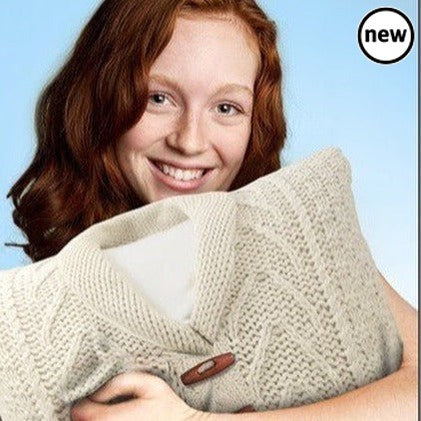 Senseez Vibrating Sweater Cushion, The Senseez Vibrating Sweater Cushion style are especially made for teenagers and adults. The Senseez Vibrating Sweater Cushion are larger in size and designed to be squeezed and cuddled to soothe. Teens can use them behind their backs as a massage cushion to calm down and relax during study or play! Cuddle up on the couch with our classic Senseez Vibrating Sweater Cushion. With pockets to play with and a matching hood, everyone loves their favorite Senseez Vibrating Sweat