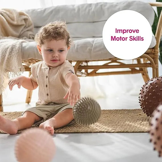 Sensory Ball 10cm - Pack of 4 - Boho Chic-Sensory Ball 10cm - Pack of 4 - Boho Chic