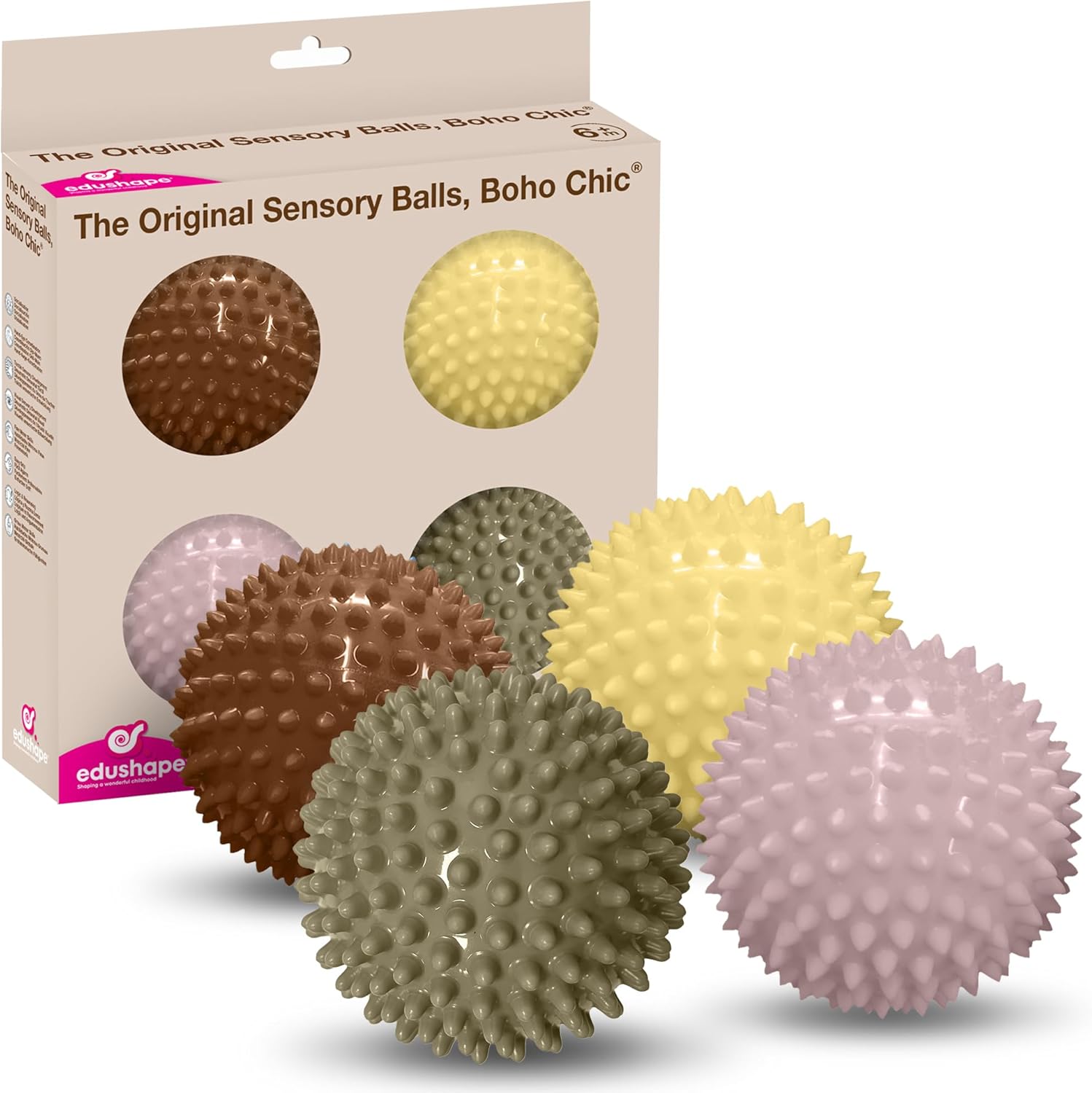 Sensory Ball 10cm - Pack of 4 - Boho Chic-Sensory Ball 10cm - Pack of 4 - Boho Chic