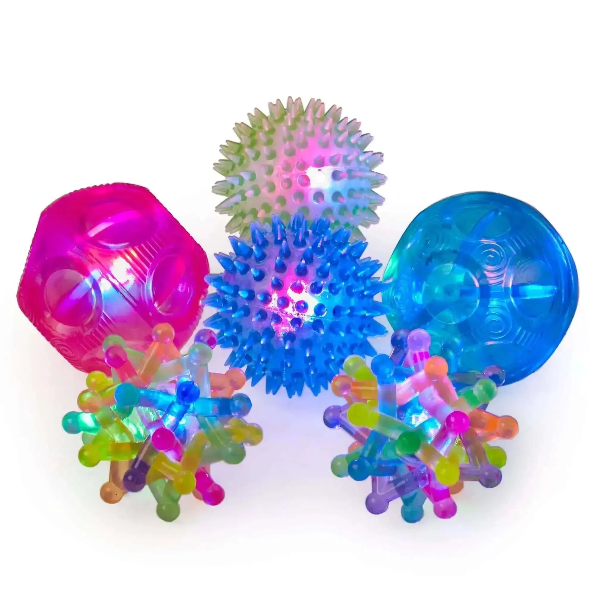 Sensory Light Up Ball Set - Pack of 6-Sensory Light Up Ball Set - Pack of 6