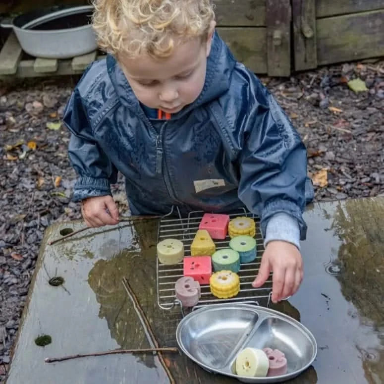 Sensory Play Stones Threading Kebabs-Sensory Play Stones Threading Kebabs