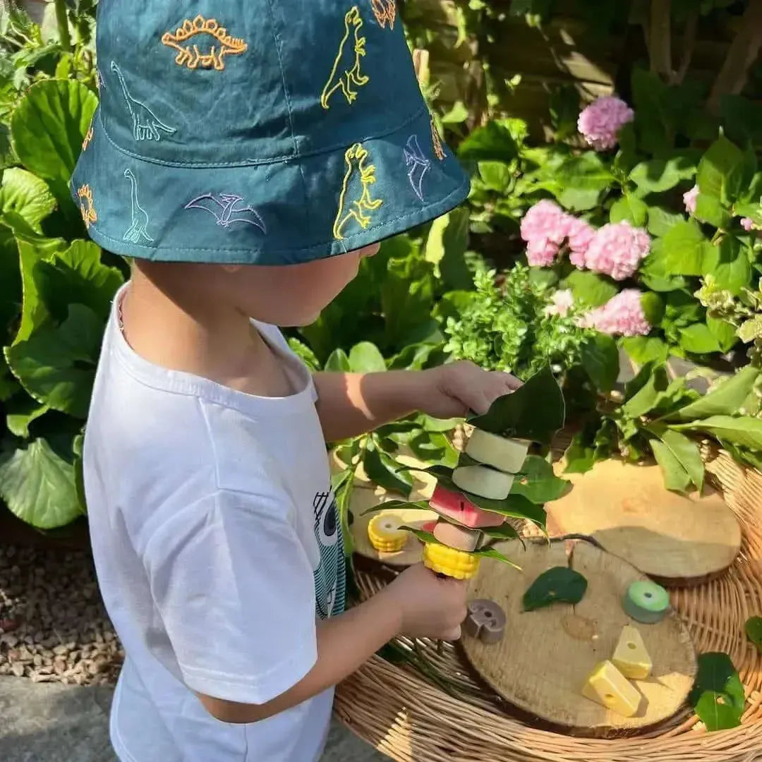 Sensory Play Stones Threading Kebabs-Sensory Play Stones Threading Kebabs