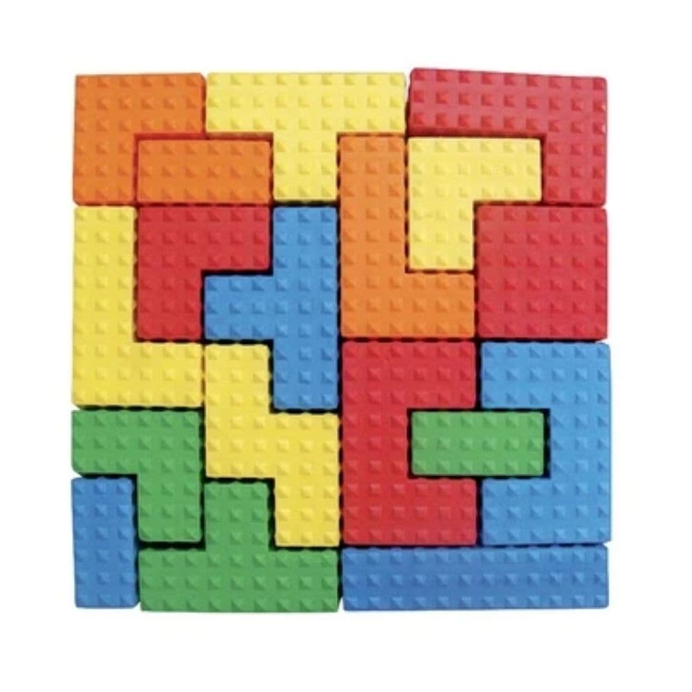 Sensory Puzzle Blocks Pack of 18, The Sensory Puzzle Blocks Pack of 18 is the perfect educational toy for children of all ages. These brightly coloured Edu-foam blocks come in a variety of shapes, including C, T, L, and zig-zag structures, which teach children about balance in construction. The textured surfaces of the blocks are perfect for small hands to grip and build with, making them ideal for developing fine motor skills. Designed with children with special needs in mind, these sensory puzzle blocks a