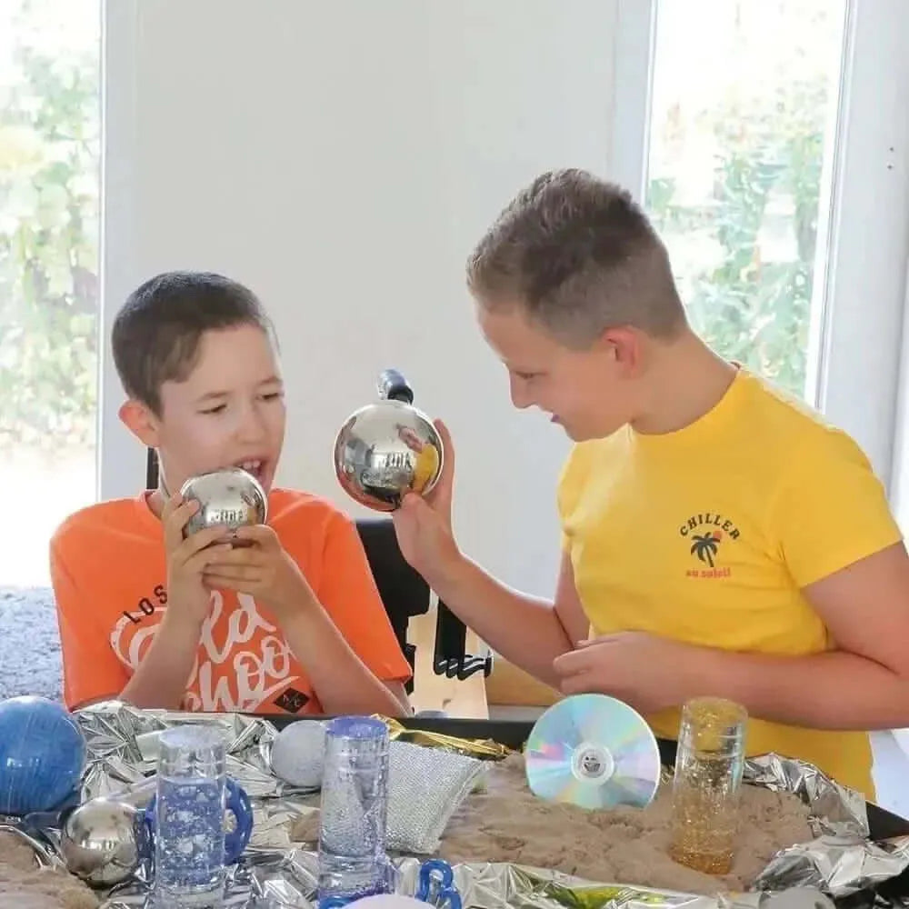 Sensory Reflective Balls Silver Pack of 4-Sensory Reflective Balls Silver Pack of 4