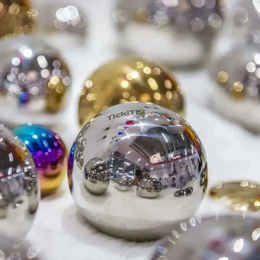 Sensory Reflective Balls Silver Pack of 4-Sensory Reflective Balls Silver Pack of 4