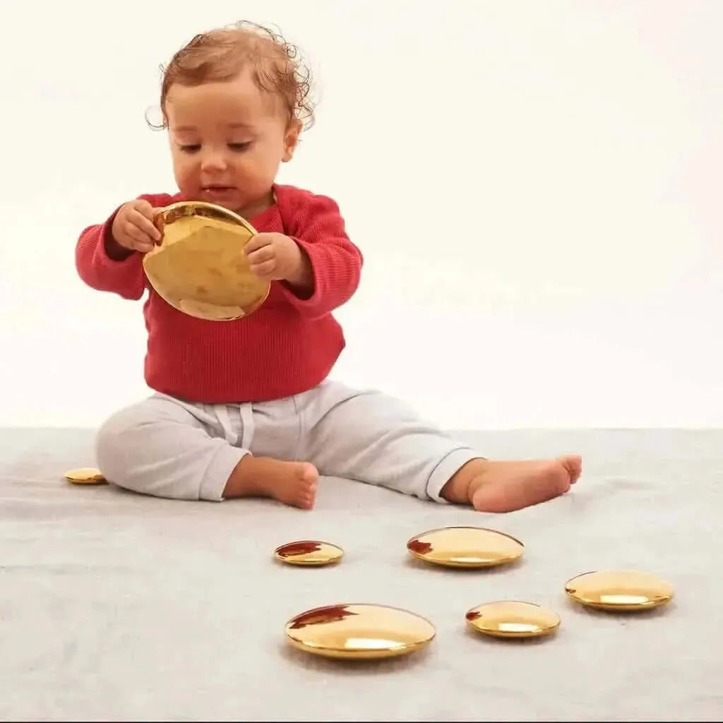 Sensory Reflective Gold Buttons-Sensory Reflective Gold Buttons