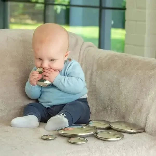 Sensory Reflective Silver Buttons-Sensory Reflective Silver Buttons