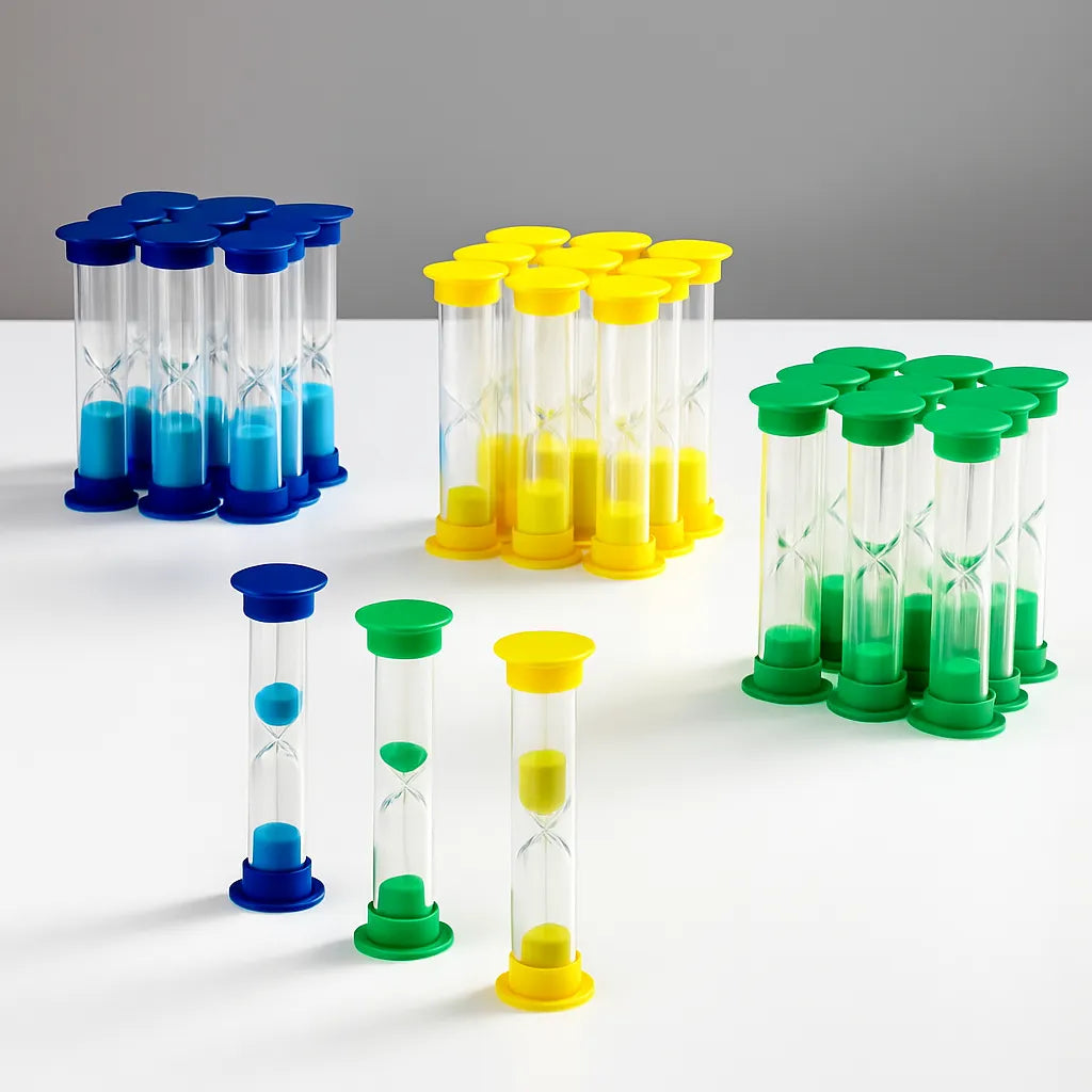 Set of 30 Mixed Mini Sand Timers 1, 3 & 5 Minute-Set of 30 Mixed Mini Sand Timers 1, 3 & 5 Minute