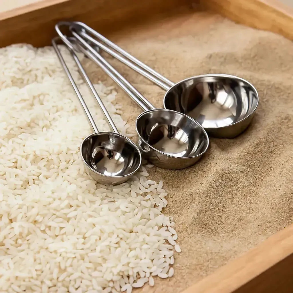 Set of Metal Measuring Spoons for Sensory play-Set of Metal Measuring Spoons for Sensory play