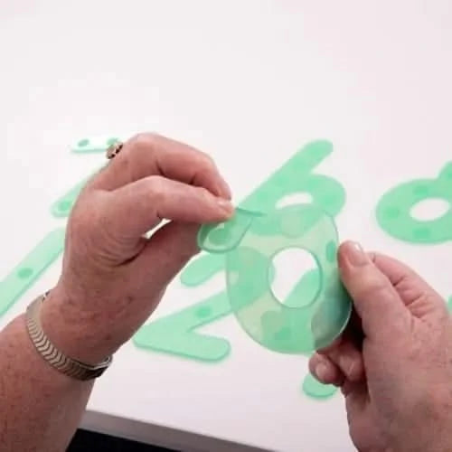 SiliShapes Dot Numbers Green Pk10-SiliShapes Dot Numbers Green Pk10