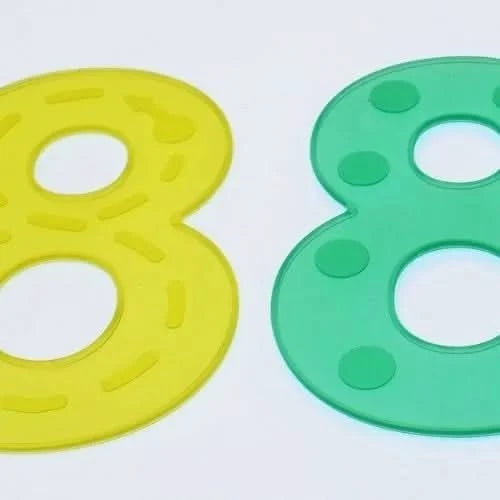 SiliShapes Dot Numbers Green Pk10-SiliShapes Dot Numbers Green Pk10