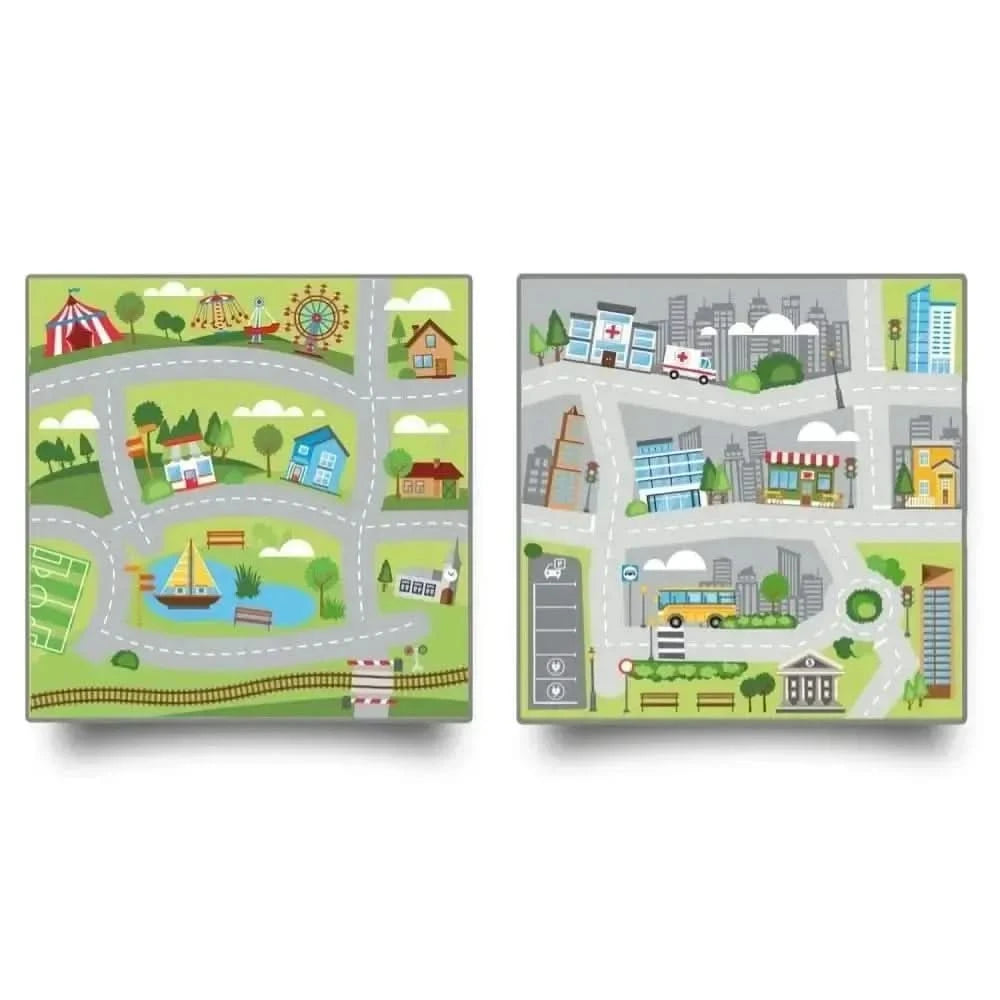 Small World Road Map Set 1 Indoor and Outdoor Carpets-Small World Road Map Set 1 Indoor and Outdoor Carpets