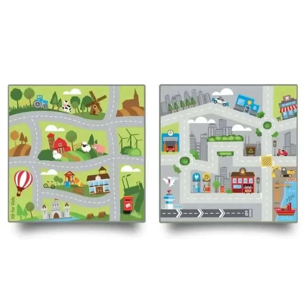 Small World Road Map Set 1 Indoor and Outdoor Carpets-Small World Road Map Set 1 Indoor and Outdoor Carpets