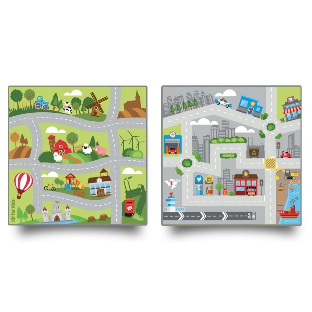 Small World Road Map Set 1 Indoor and Outdoor Carpets, The Small World Road Map Set 1 Indoor and Outdoor Carpets set of 4 1x1m road map carpets that depict different environments, perfect for small world play both indoors and outdoors. The Small World Town and Country Indoor/Outdoor Carpets Set for Schools is the perfect way to welcome your students in the new academic year. This Small World Road Map Set of 4 1x1m carpets depicts different environments, perfect for small world play both indoors and outdoors