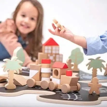 Small World Wooden Story Island Set 68pk-Small World Wooden Story Island Set 68pk