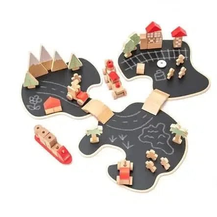 Small World Wooden Story Island Set 68pk-Small World Wooden Story Island Set 68pk