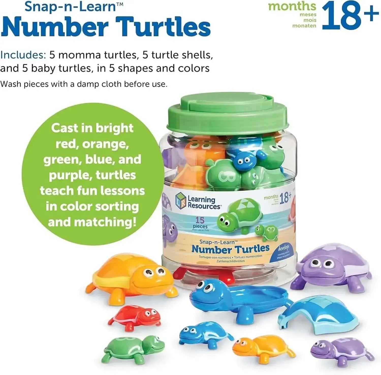 Snap-n-Learn Number Turtles-Snap-n-Learn Number Turtles