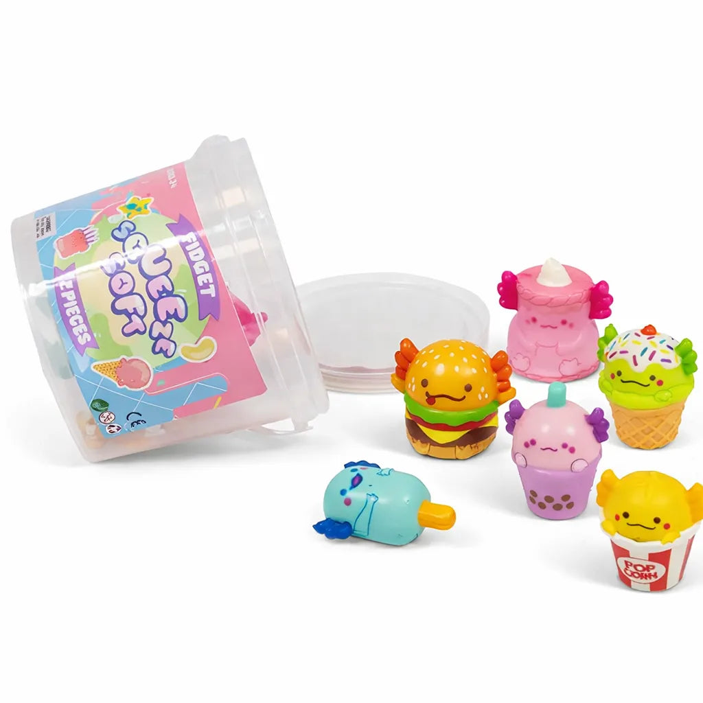 Snaxolotl Mochi 12 Piece Fidget Bucket-Snaxolotl Mochi 12 Piece Fidget Bucket