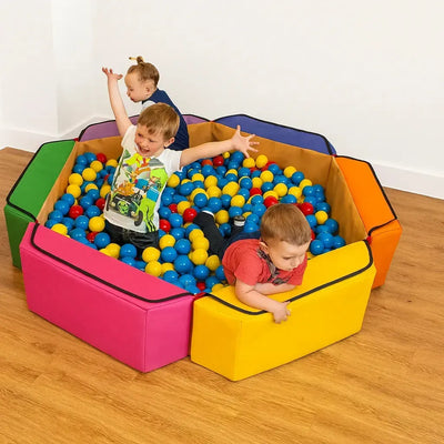 Soft Play Large Hexagonal Ball Pool with 500 Balls-Soft Play Large Hexagonal Ball Pool with 500 Balls