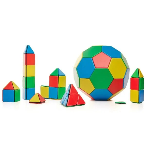 Solid Magnetic Polydron Essential Shapes Set-Solid Magnetic Polydron Essential Shapes Set