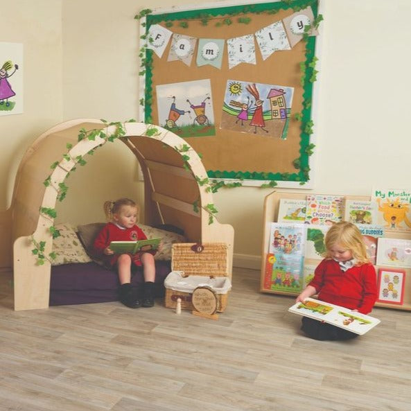 Solway Arch, The Solway Arch is a cost effective way to buy those arches you salivate over without having to break the bank. This wonderful Solway Arch stands over lm high and creates the perfect environment for children to create canopies, read, role play and gather beneath. Simply finish of your Solway Arch with some of your beautiful materials to create a stunning reading area or classroom,home relaxation corner. We now offer the ability to add a canopy to your arch or have this as a stand alone frame. S