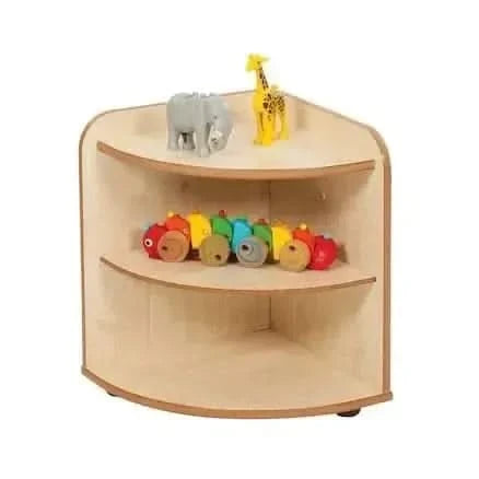 Solway Early Years 2 Shelf Corner Storage Unit-Solway Early Years 2 Shelf Corner Storage Unit