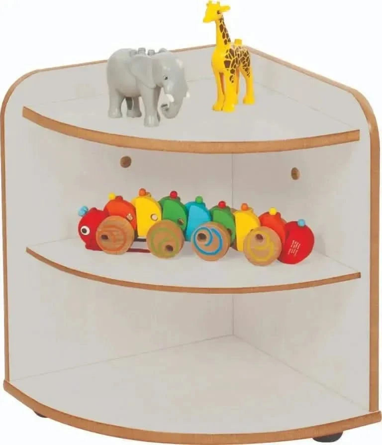 Solway Early Years 2 Shelf Corner Storage Unit-Solway Early Years 2 Shelf Corner Storage Unit
