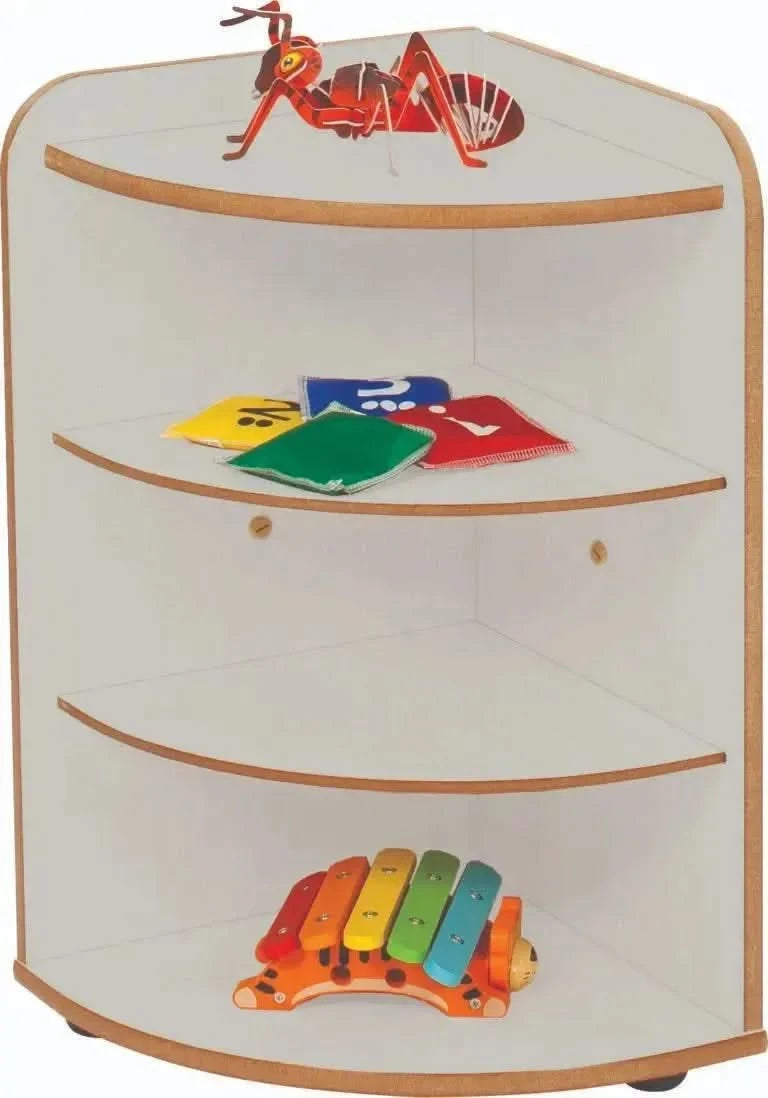 Solway Early Years 3 Shelf Corner Storage Unit-Solway Early Years 3 Shelf Corner Storage Unit