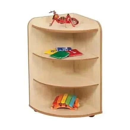 Solway Early Years 3 Shelf Corner Storage Unit-Solway Early Years 3 Shelf Corner Storage Unit