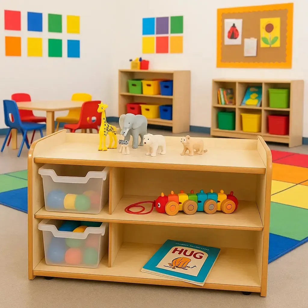 Solway Early Years Shelving 2 Tray-Solway Early Years Shelving 2 Tray