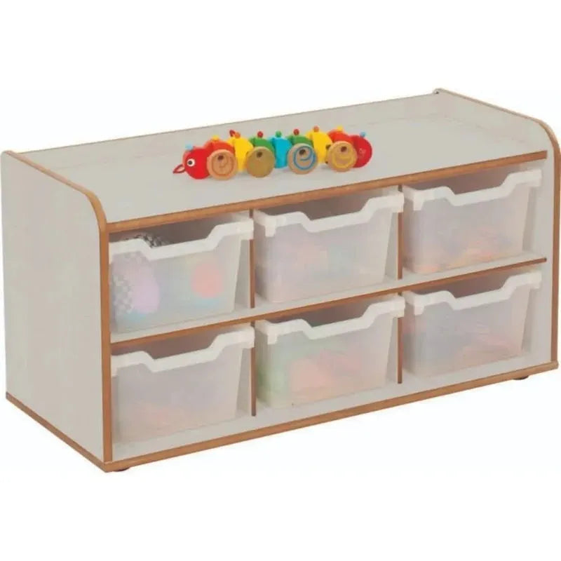 Solway Grey 3 x 2 Tray Unit with Clear Trays-Solway Grey 3 x 2 Tray Unit with Clear Trays