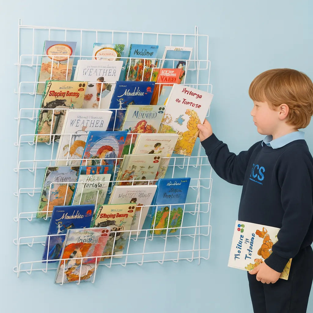 Square Wall Hung Book Rack-Square Wall Hung Book Rack