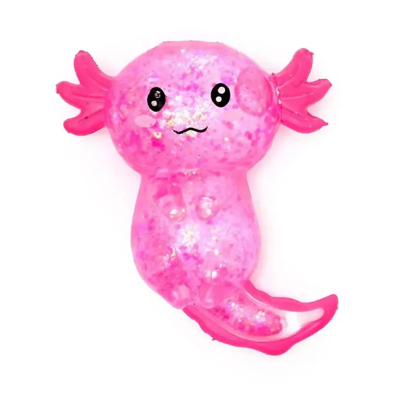 Squeezable Glitter Axolotl Stress Toy-Squeezable Glitter Axolotl Stress Toy