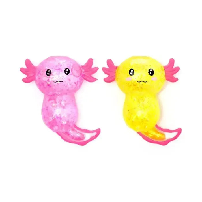 Squeezable Glitter Axolotl Stress Toy-Squeezable Glitter Axolotl Stress Toy