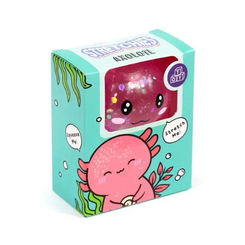 Squeezable Glitter Axolotl Stress Toy-Squeezable Glitter Axolotl Stress Toy