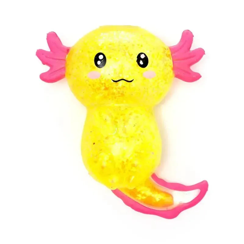 Squeezable Glitter Axolotl Stress Toy-Squeezable Glitter Axolotl Stress Toy