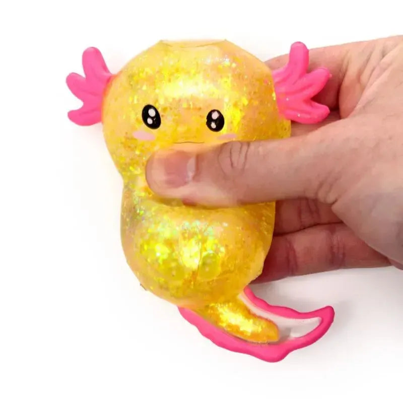 Squeezable Glitter Axolotl Stress Toy-Squeezable Glitter Axolotl Stress Toy