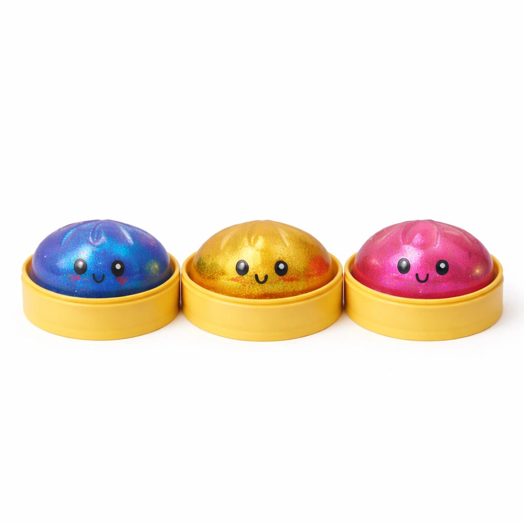 Squishy Bao Glitter Dumpling with Orb Balls-Squishy Bao Glitter Dumpling with Orb Balls