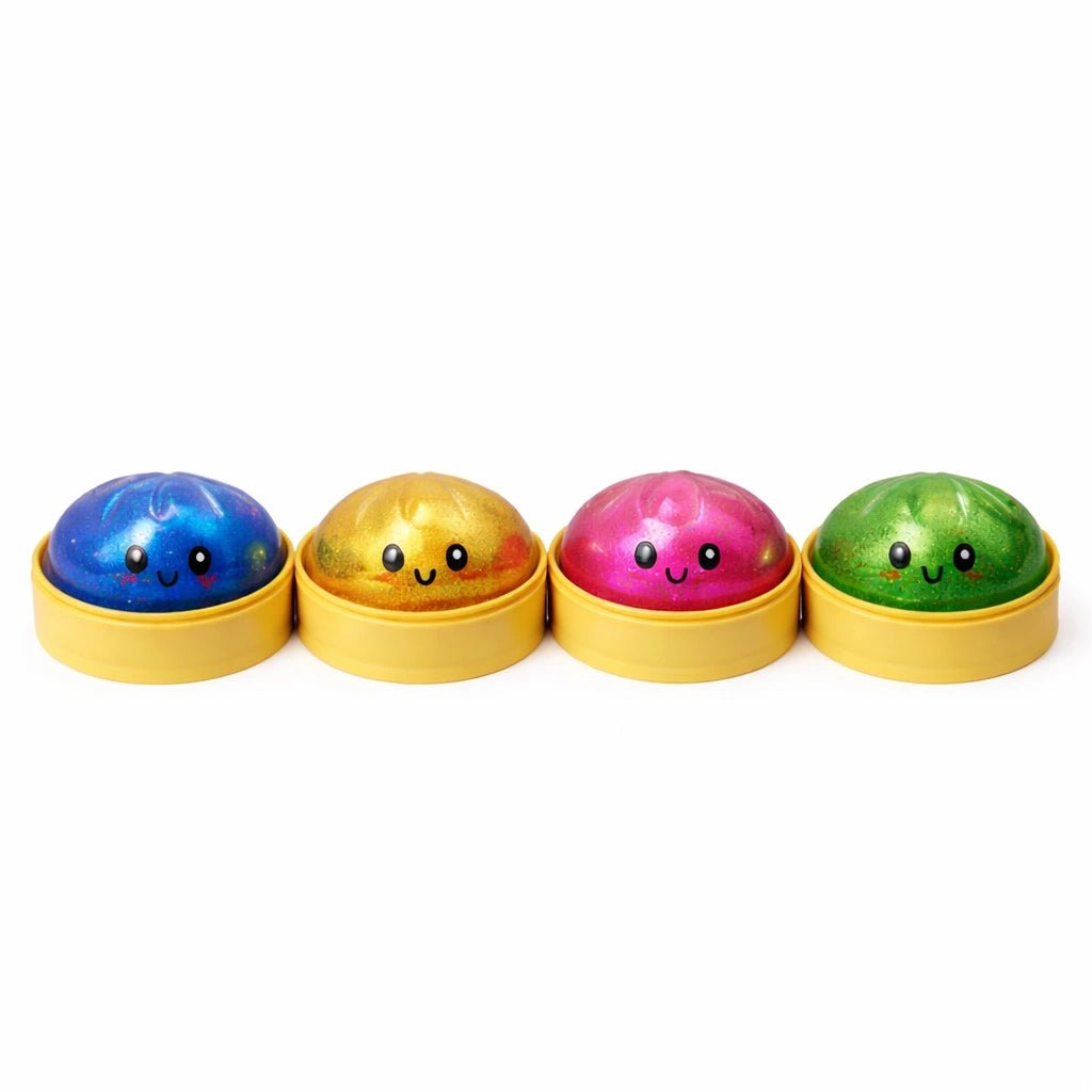 Squishy Bao Glitter Dumpling with Orb Balls-Squishy Bao Glitter Dumpling with Orb Balls