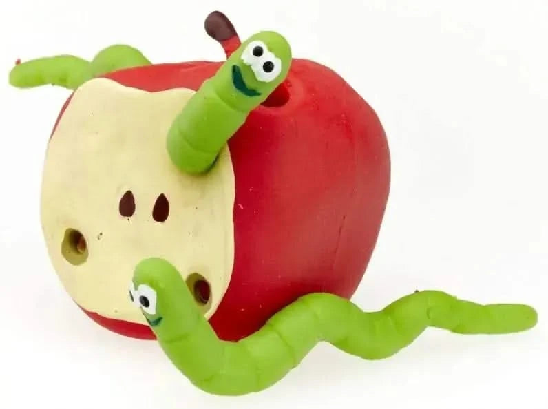 Stretchy apple and worms stress ball-Stretchy apple and worms stress ball