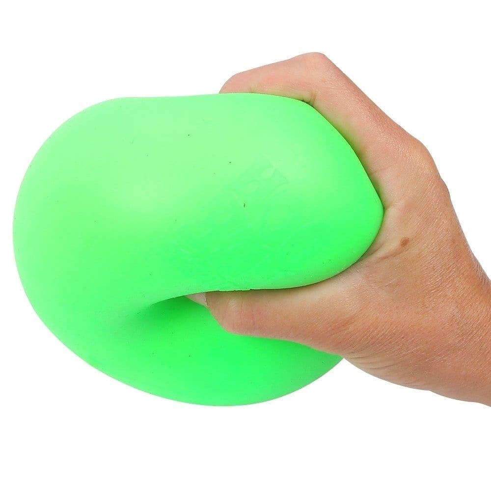 Super Nee Doh, Super-sized version of the Nee-Doh stress ball that's very squidgy and stretchy. This brightly coloured groovy Super Nee Doh glob is the perfect tool to help anyone unwind and relieve stress. This Super Nee Doh is the Groovy Glob that excites your eyes while it soothes your soul. Squeeze it and travel to a new dimension of colour. Super Nee Doh The Super Nee Doh is great fun and irresistible to squeeze. Large stress ball alternative Squidgy and stretchy Available in several neon colours 3+ 11