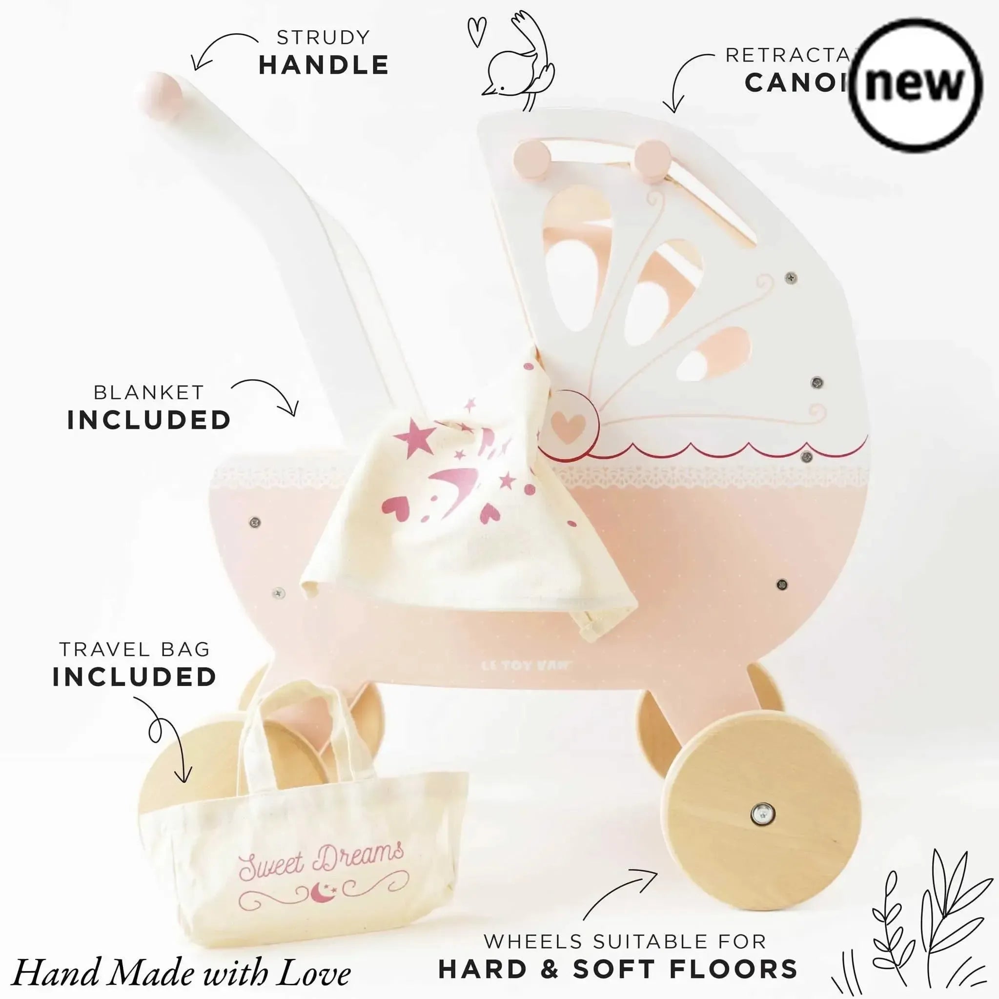 Sweet Dreams Doll Pram-Sweet Dreams Doll Pram