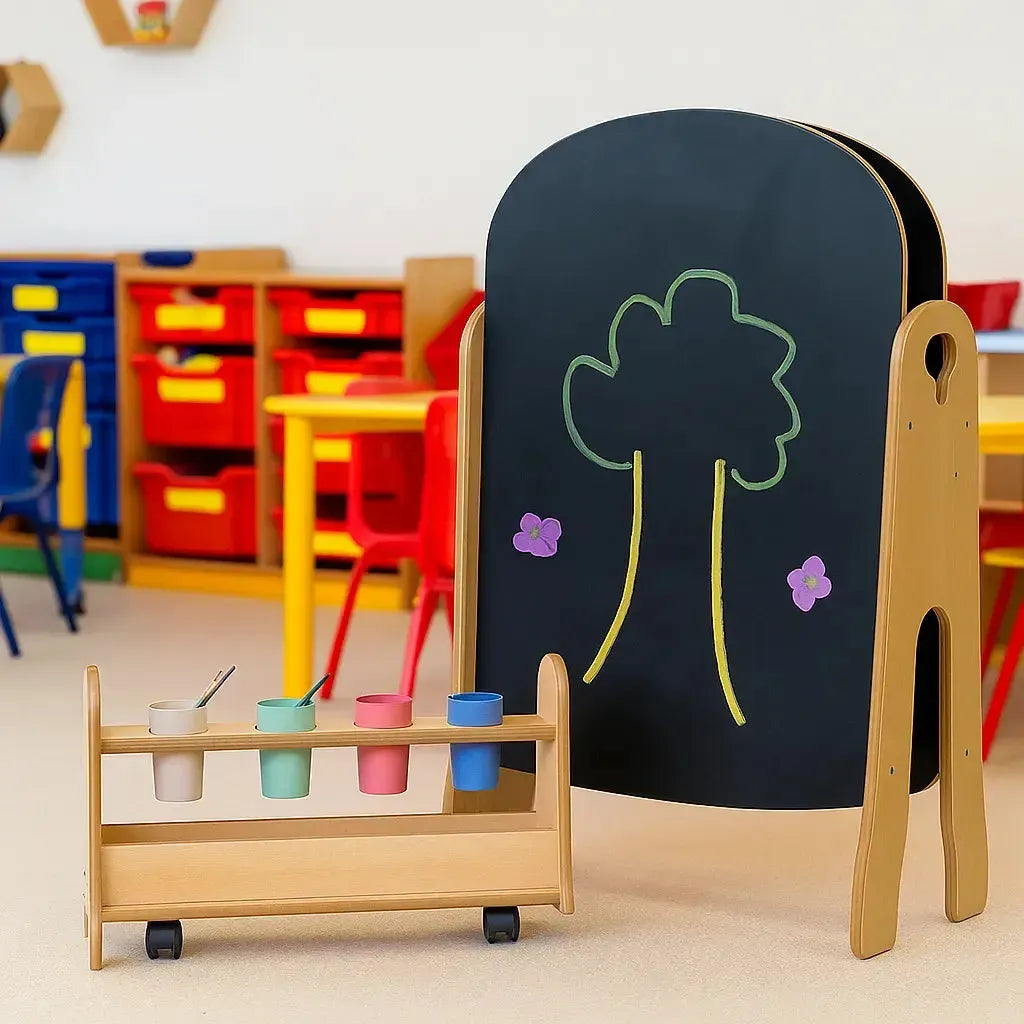 Tall Easel and Storage Trolley-Tall Easel and Storage Trolley