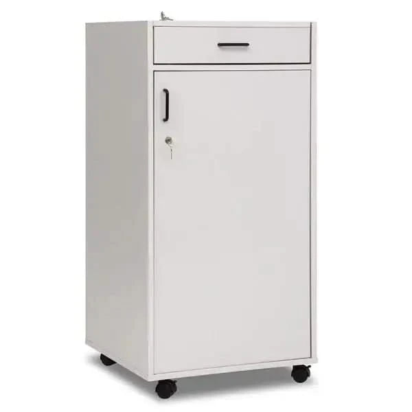 Teachers Caddy With Lockable Top Lid And Lockable Doors With Black Plastic Handle-Teachers Caddy With Lockable Top Lid And Lockable Doors With Black Plastic Handle