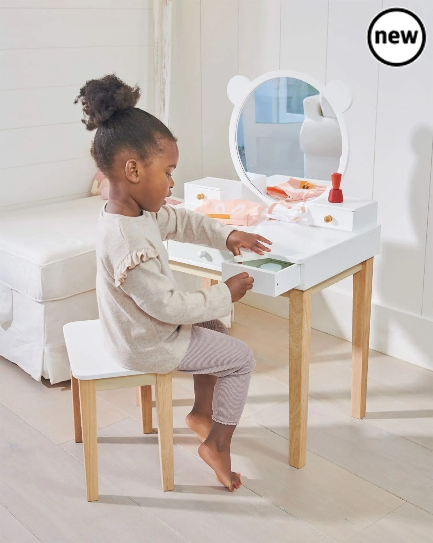 Tenderleaf Toys Wooden Forest Dressing Table-Tenderleaf Toys Wooden Forest Dressing Table