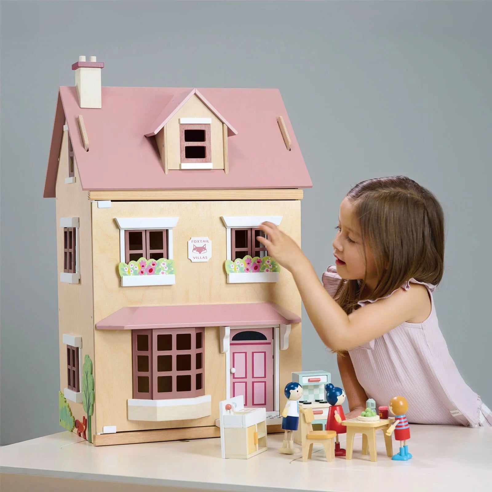 Tenderleaf Toys Wooden Foxtail Villa-Tenderleaf Toys Wooden Foxtail Villa