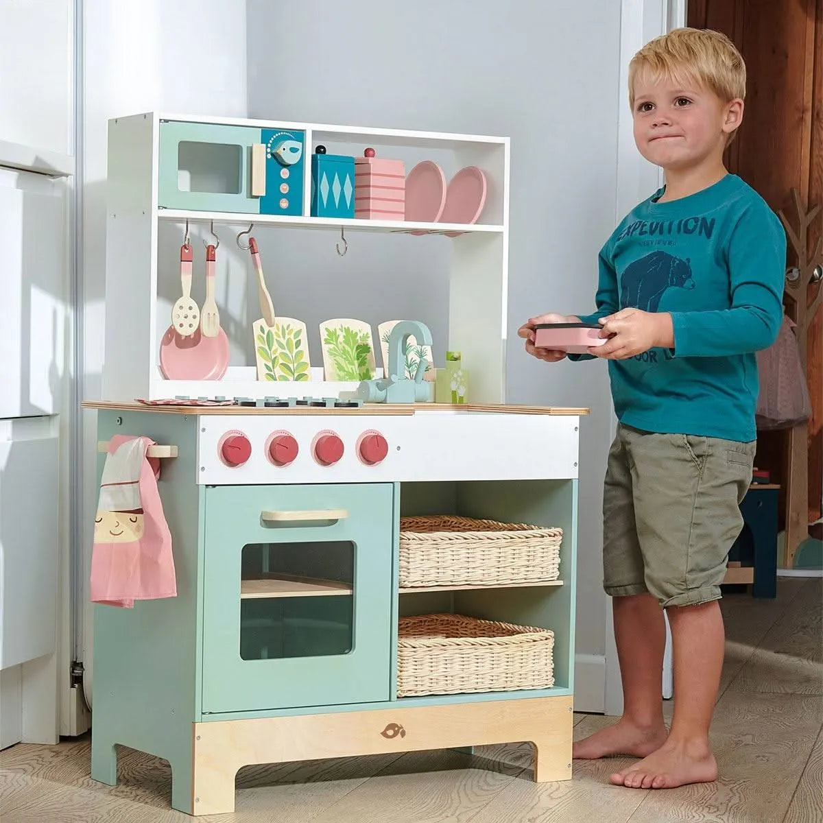 Tenderleaf Toys Wooden Kitchen Range-Tenderleaf Toys Wooden Kitchen Range